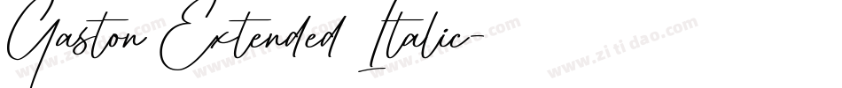 Gaston Extended Italic字体转换